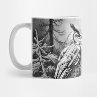 Owl Animal Bird Wild Nature Ink Sketch Style Mug